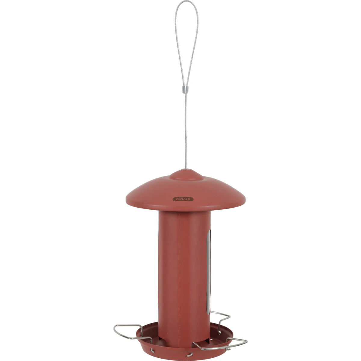 Zolux Solo Bird Feeder, Red Terra Metal - additional product view