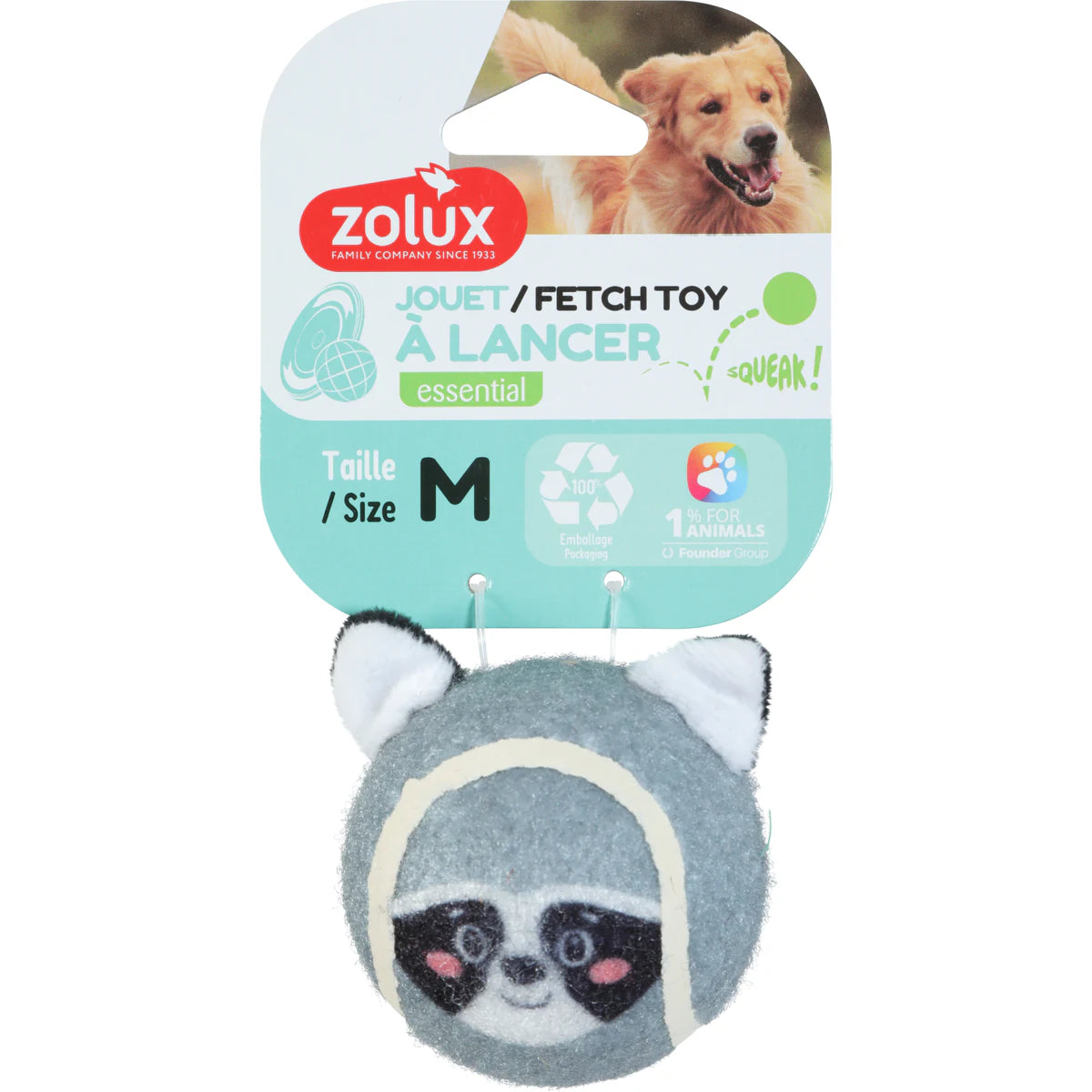 Zolux Tennis Ball Raccoon - Medium