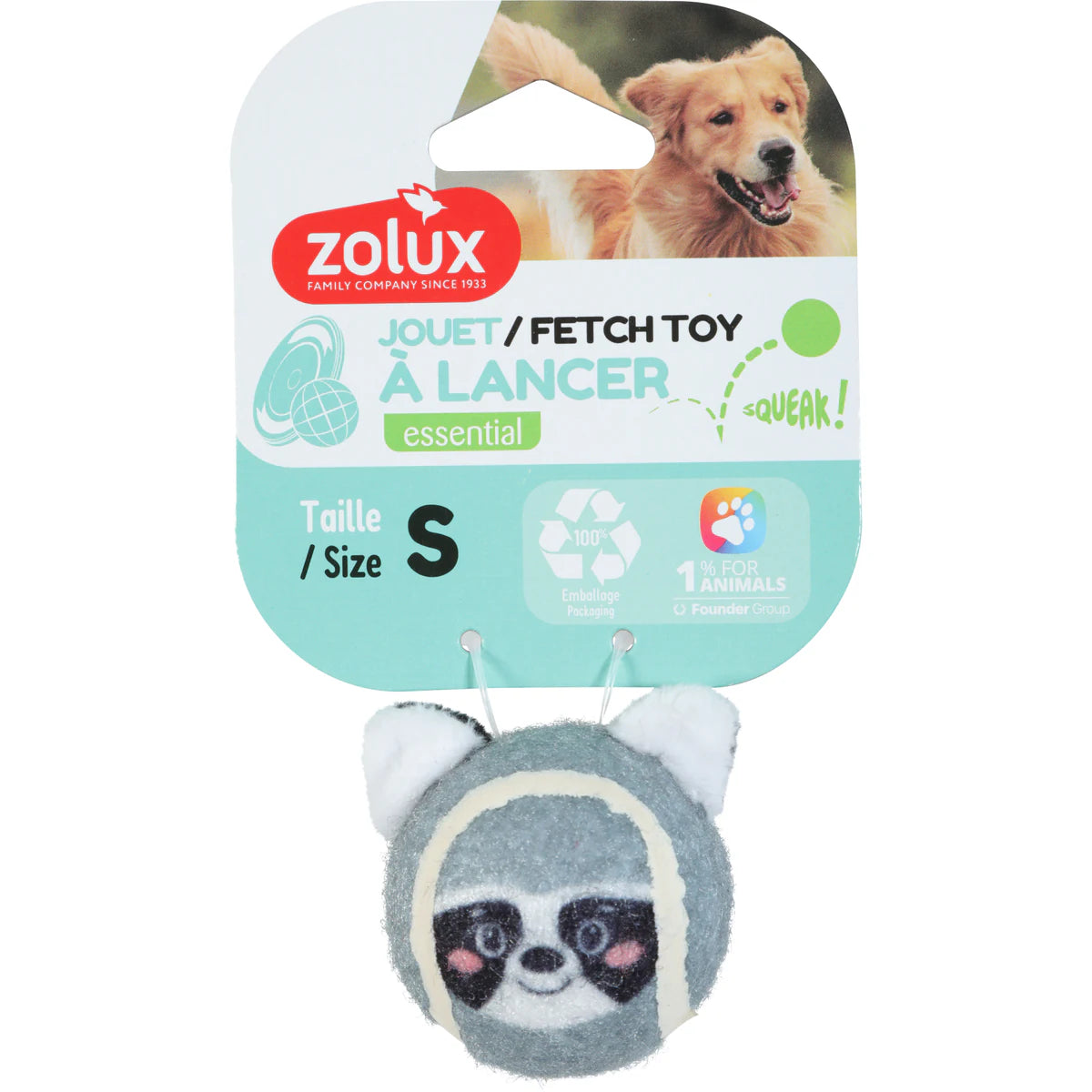 Zolux Tennis Ball Raccoon - Small