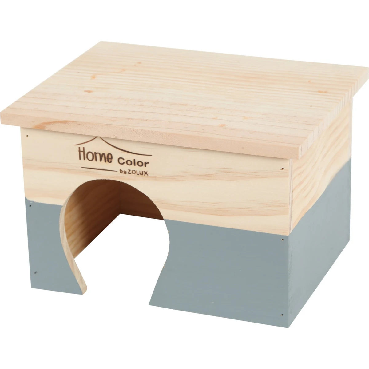 Zolux Rectangular Home Color Wooden House Grey, Medium - Medium