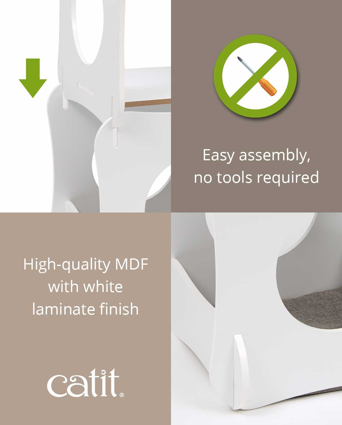 Catit Vesper Cat Furniture Condo White - product view 3