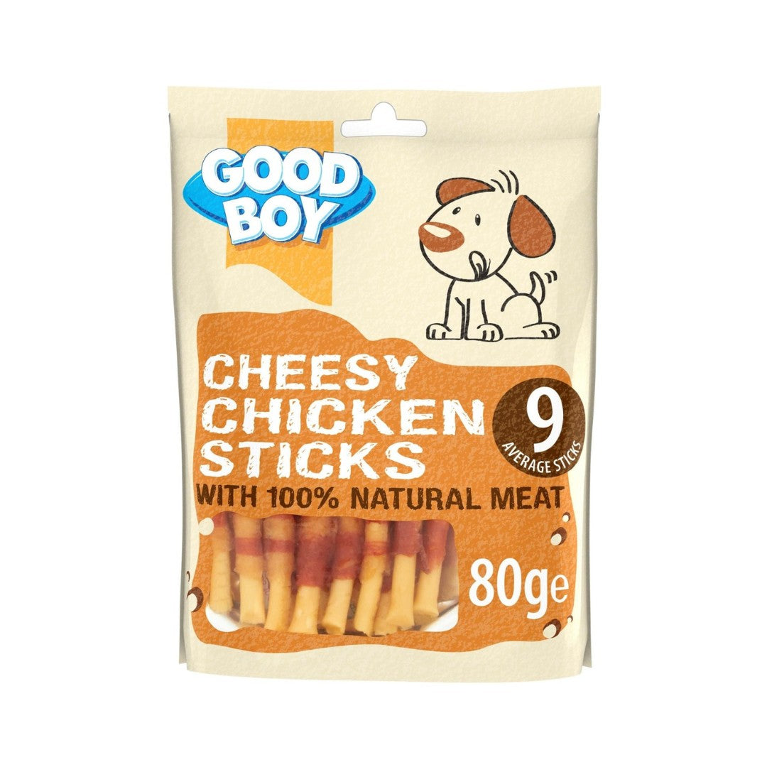 Armitage Chicken Cheese Stick Dog Treats are natural and come in a re-sealable bag. Made with natural human-grade chicken breast, and are completely rawhide-free.