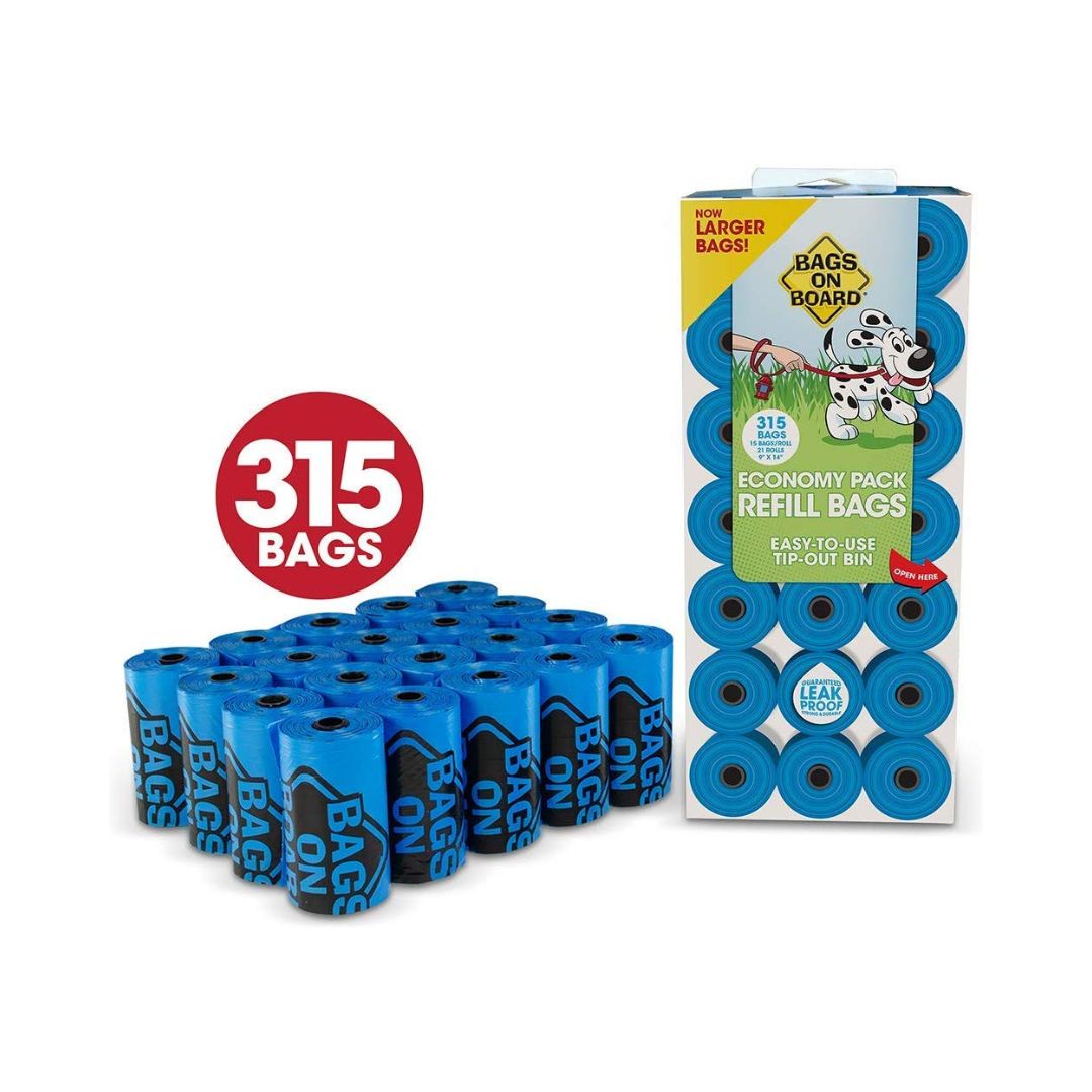 Bags on Board Blue Dog Waste Bags Economy Pack 315