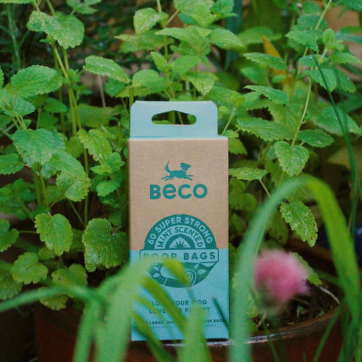 Beco Poop Bags for Dogs - Mint Scented, Eco-Friendly, Strong & Durable  - AD