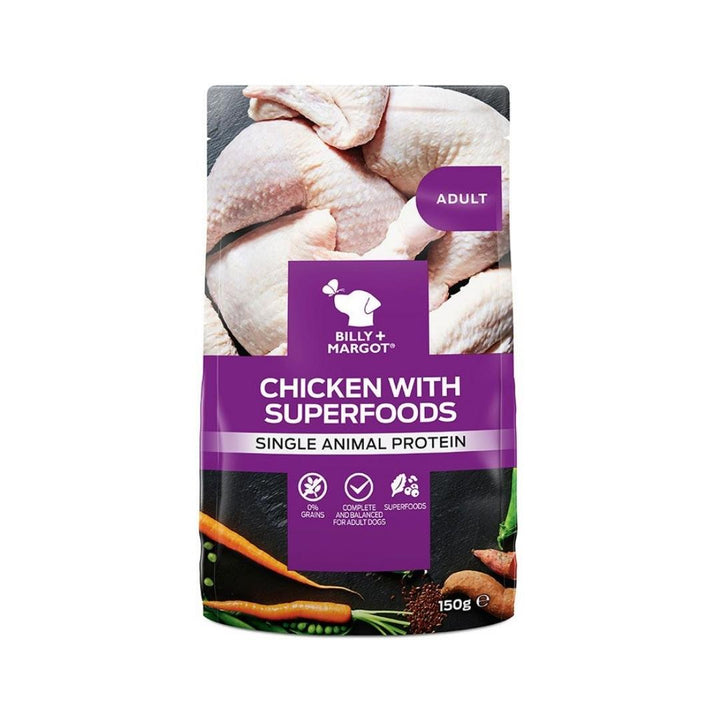 Billy & Margot Chicken with Superfoods Dog Wet Food - Front Pouch 