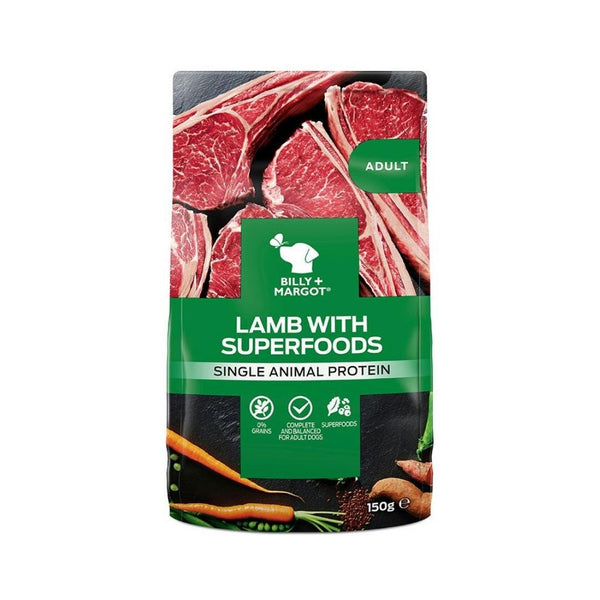 Billy & Margot Lamb with Superfoods Dog Wet Food - Front Pouch