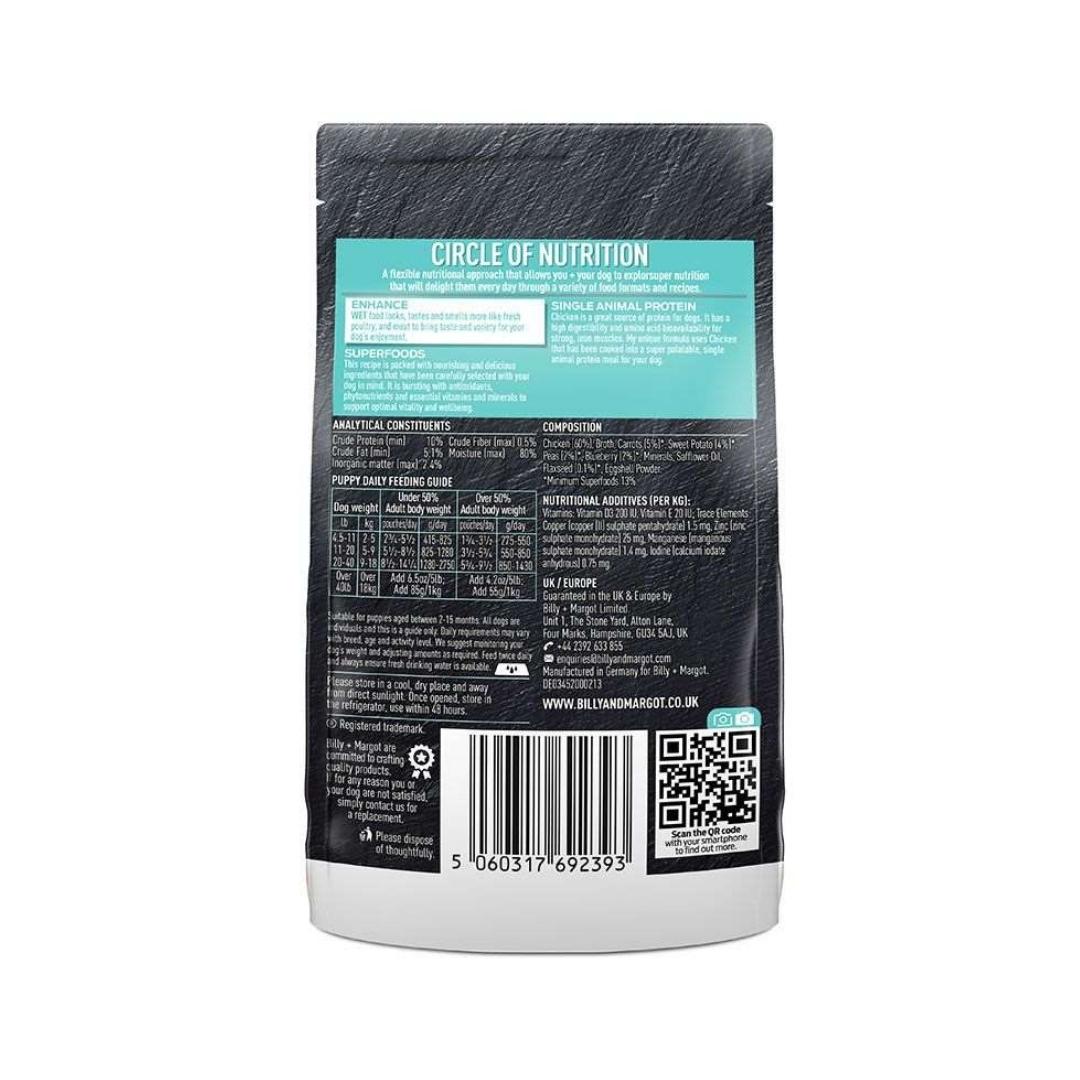 Buy Billy & Margot Chicken with Superfoods Puppy Wet Food - Back Pouch