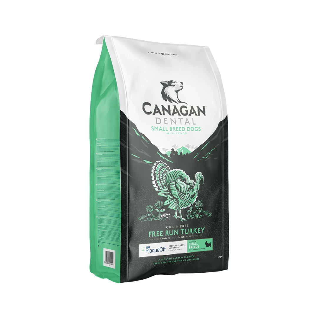 Canagan Turkey Dental Small Breed Dog Food 2kg – Grain-Free with PlaqueOff in UAE