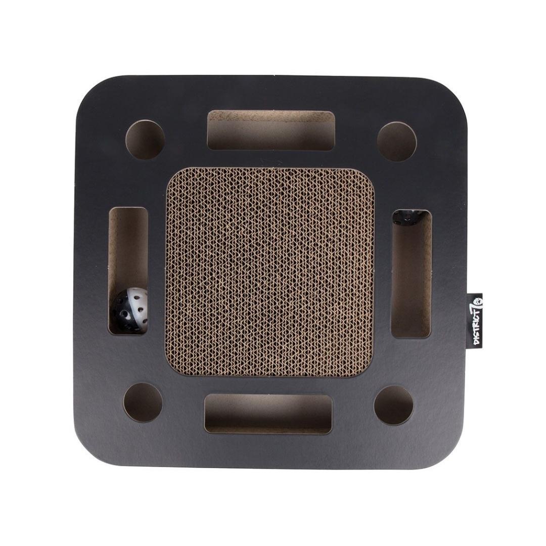 District 70 Spy Cardboard Cat Scratcher Toy - Engaging and Interactive Toy for Cats in Dubai - Black Color