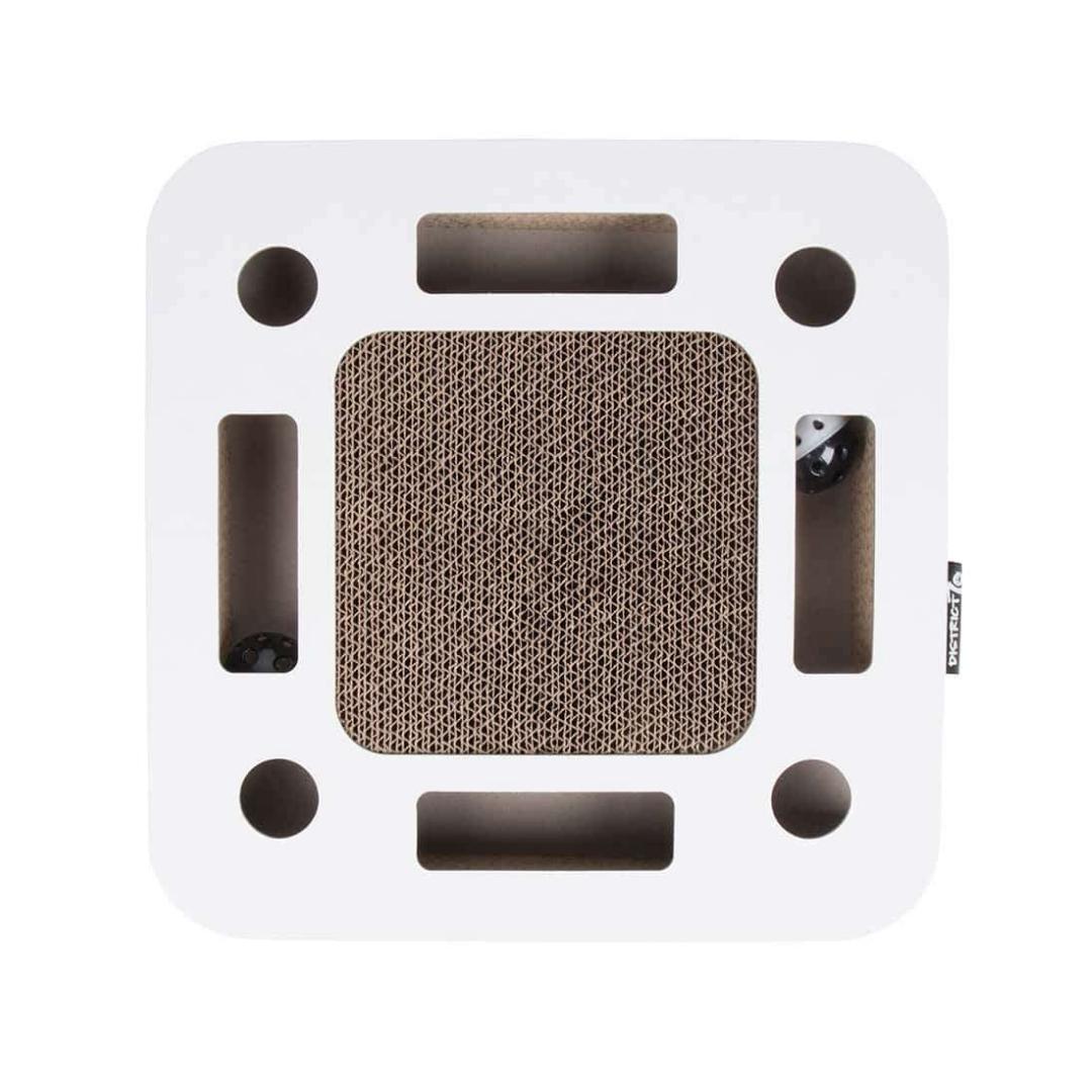 District 70 Spy Cardboard Cat Scratcher Toy - Engaging and Interactive Toy for Cats in Dubai - White Color