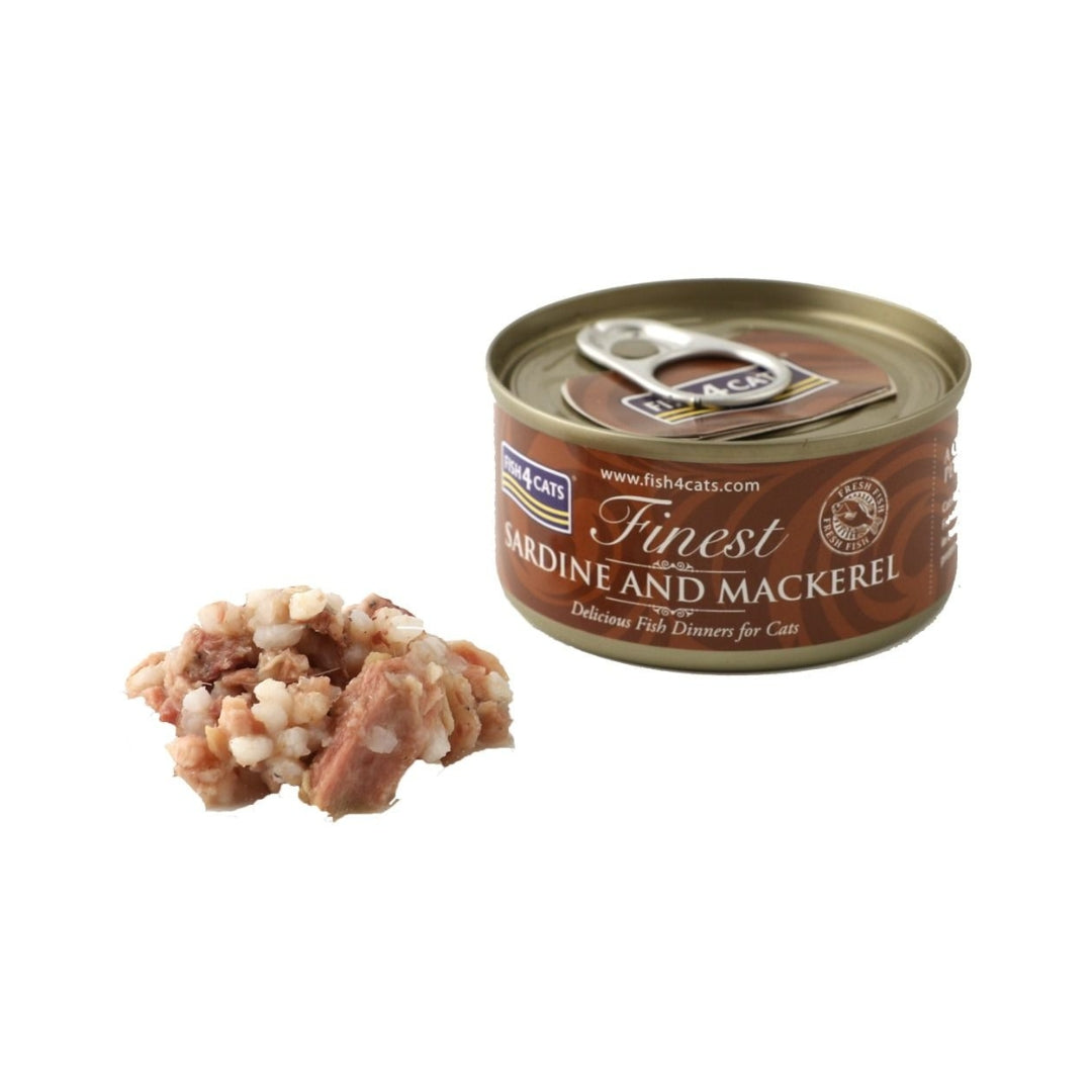 Fish4Cats Sardine with Mackerel Cat Wet Food - Food with Tin