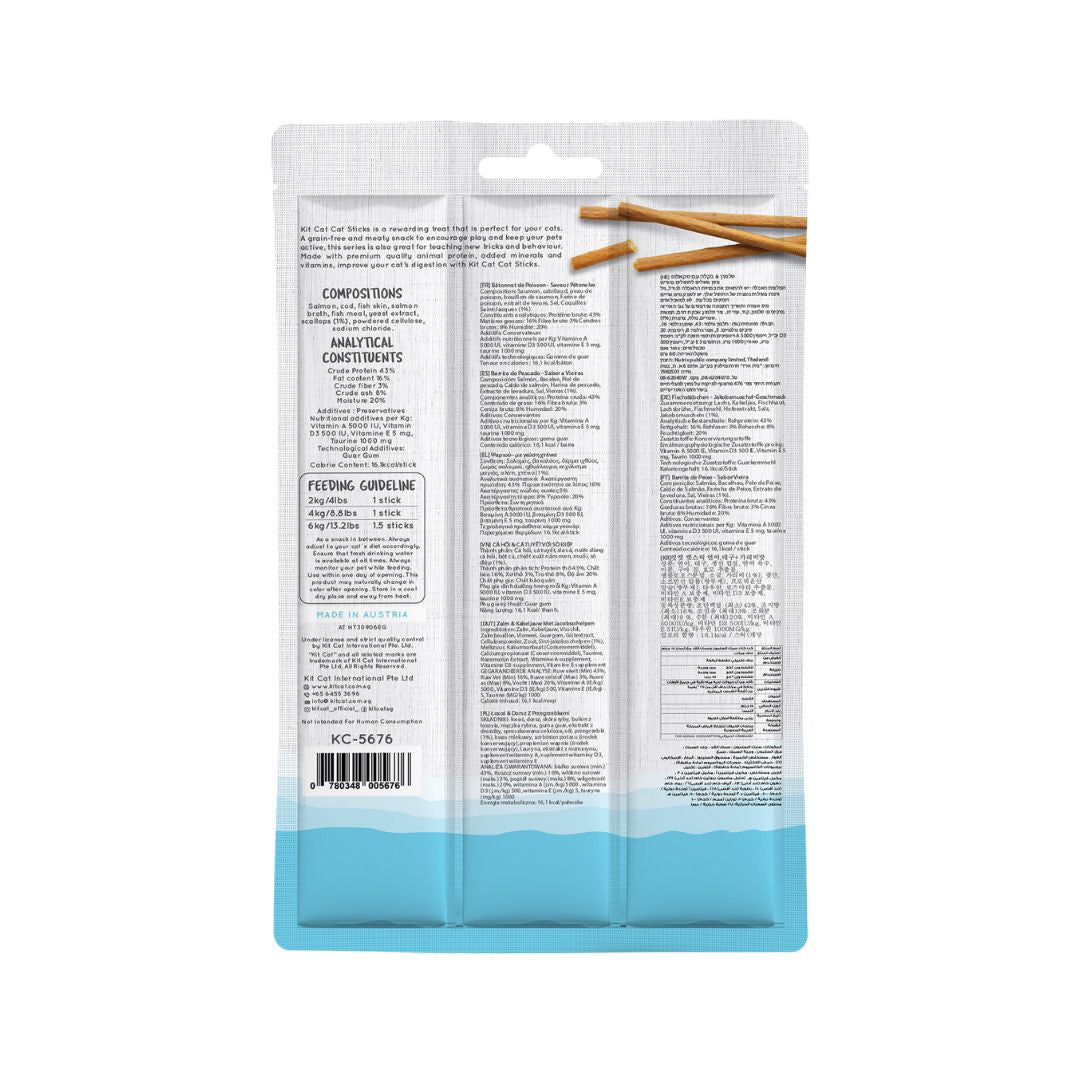 Buy Kit Cat Stick Salmon & Scallop Cat Treats | Petz.ae