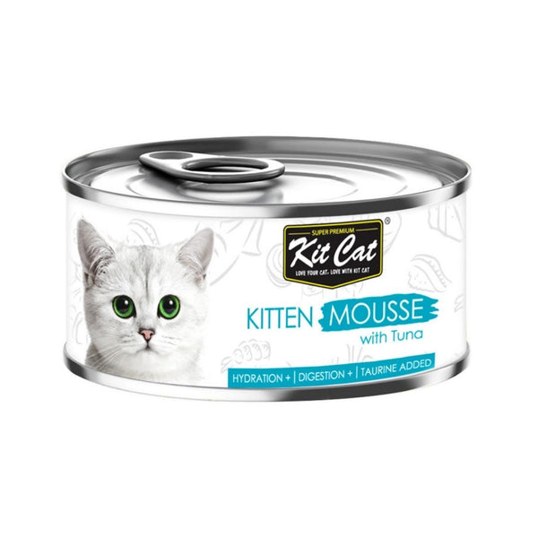  Elevate your kitten's dining experience with Kit Cat Kitten Mousse With Tuna, a grain-free wet cat food that provides wholesome nutrition for all life stages.