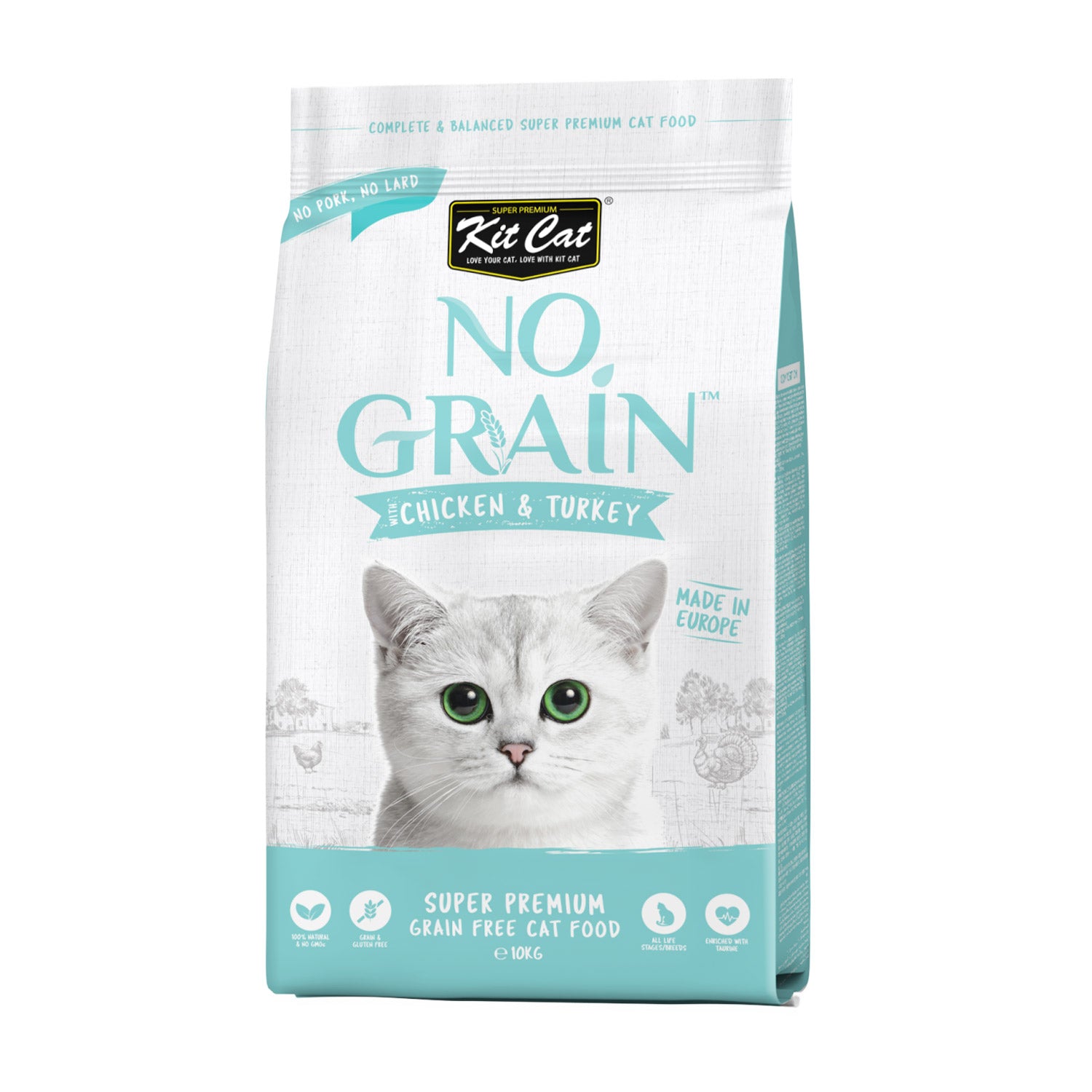 Kit Cat No Grain Chicken Turkey Cat Food Petz.ae