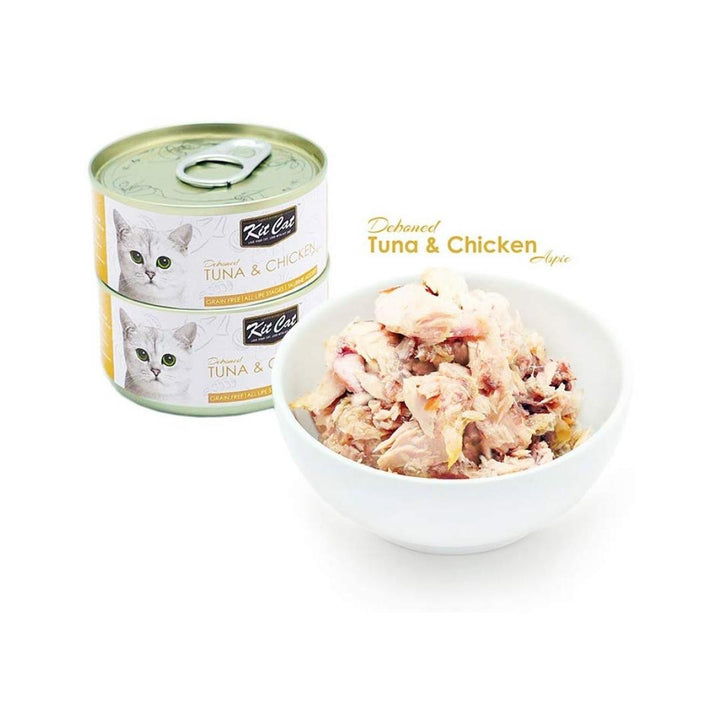 Give your cat the ultimate dining experience with Kit Cat Tuna & Chicken Cat Wet Food - the perfect blend of nutrition and taste for every stage of their life Full.