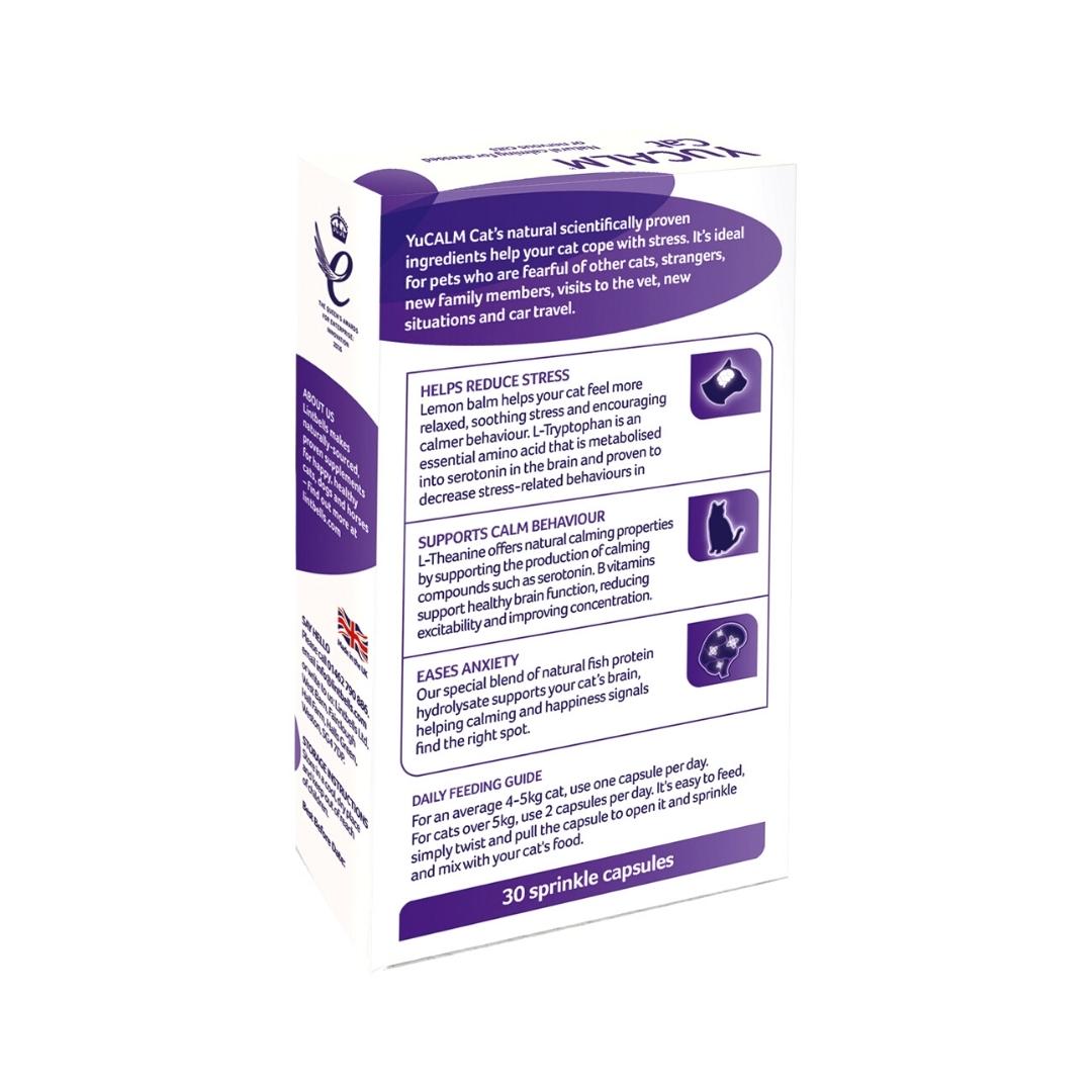 Lintbells YuCalm Cat 30 Capsules Help Support the Stressed Cat Petz.ae