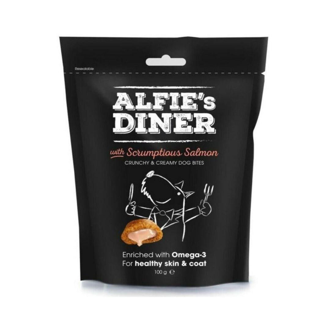 reat your furry friend to an absolutely delightful experience with Alfie's Diner Gourmet Dog Treats – a premium indulgence crafted with wholesome ingredients.