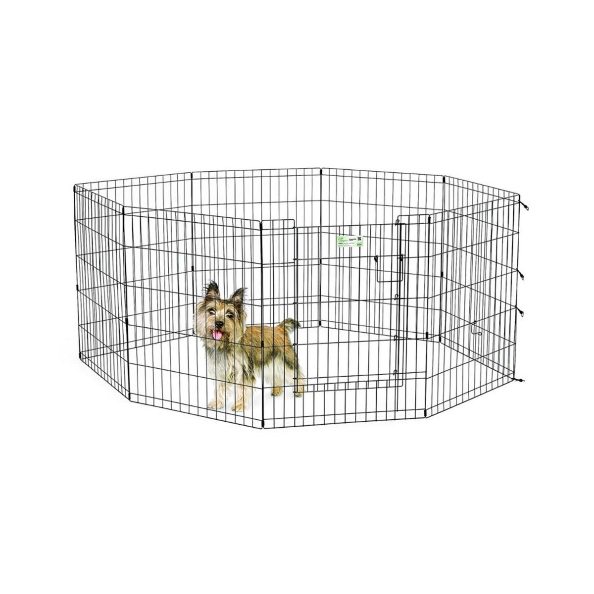 MidWest 30 Black Exercise Pen with Max Lock Door