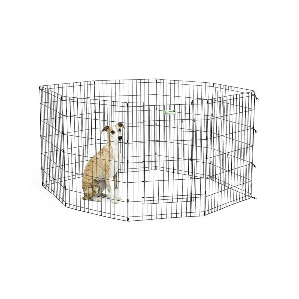 MidWest 36 Black Exercise Pen with Max Lock Door