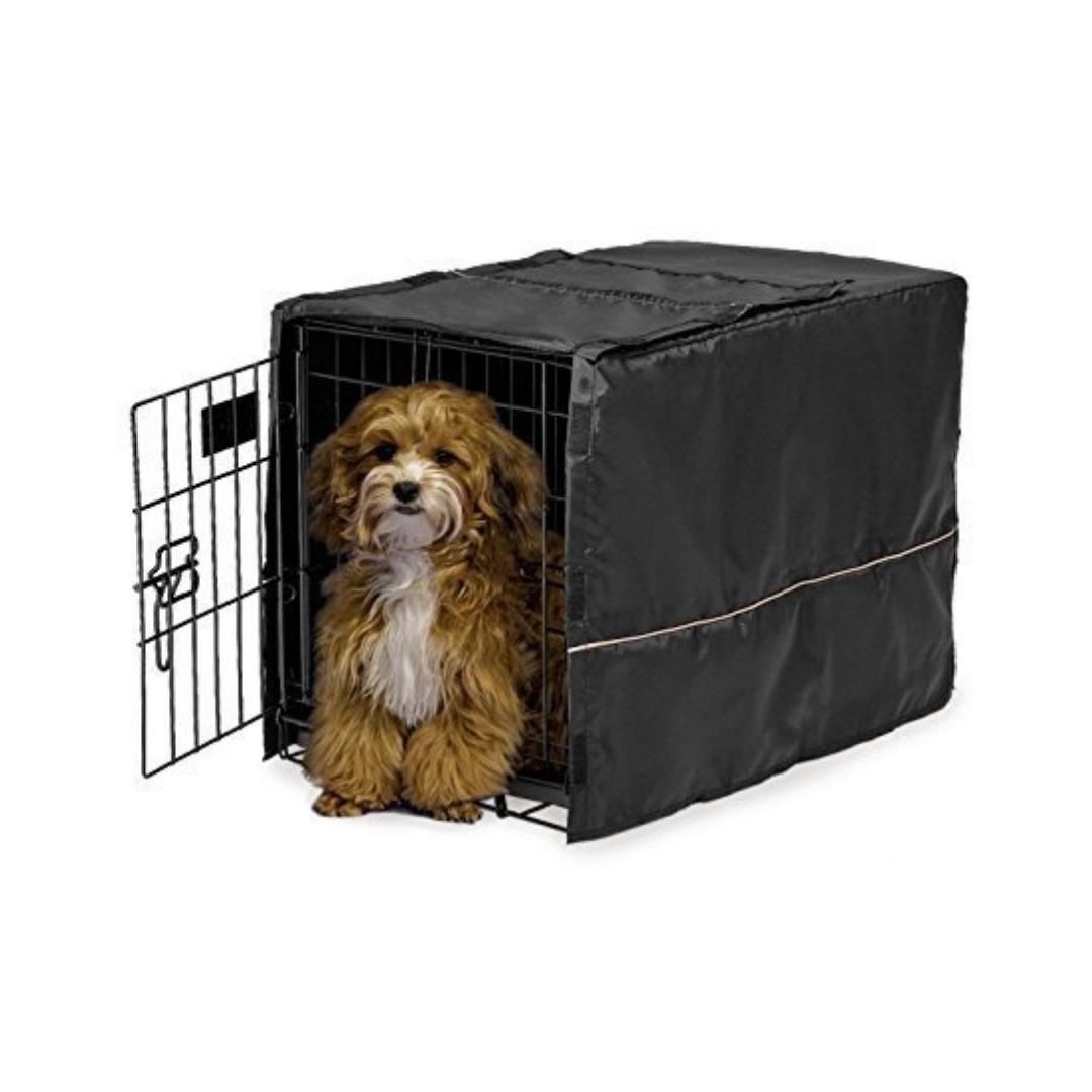 MidWest Black Polyester Pet Crate Covers 22inch Petz.ae