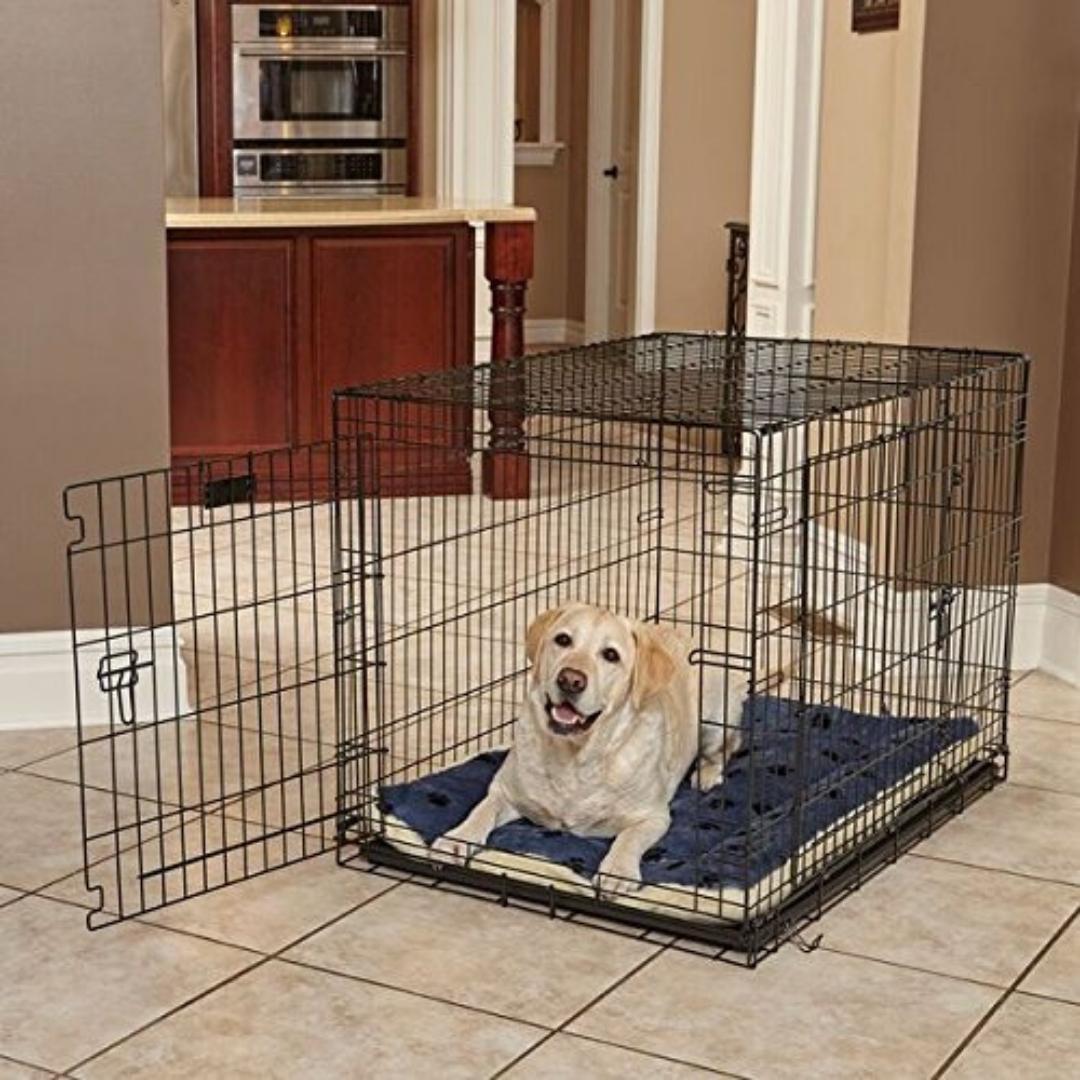 MidWest Quiet Time Reversible Paw Print Fleece Small Pet Bed Petz.ae Dubai