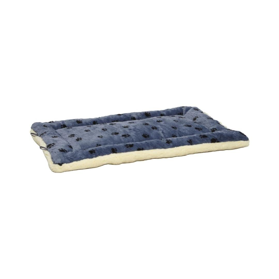 MidWest Quiet Time Reversible Paw Print Fleece Large Pet Bed Petz.ae