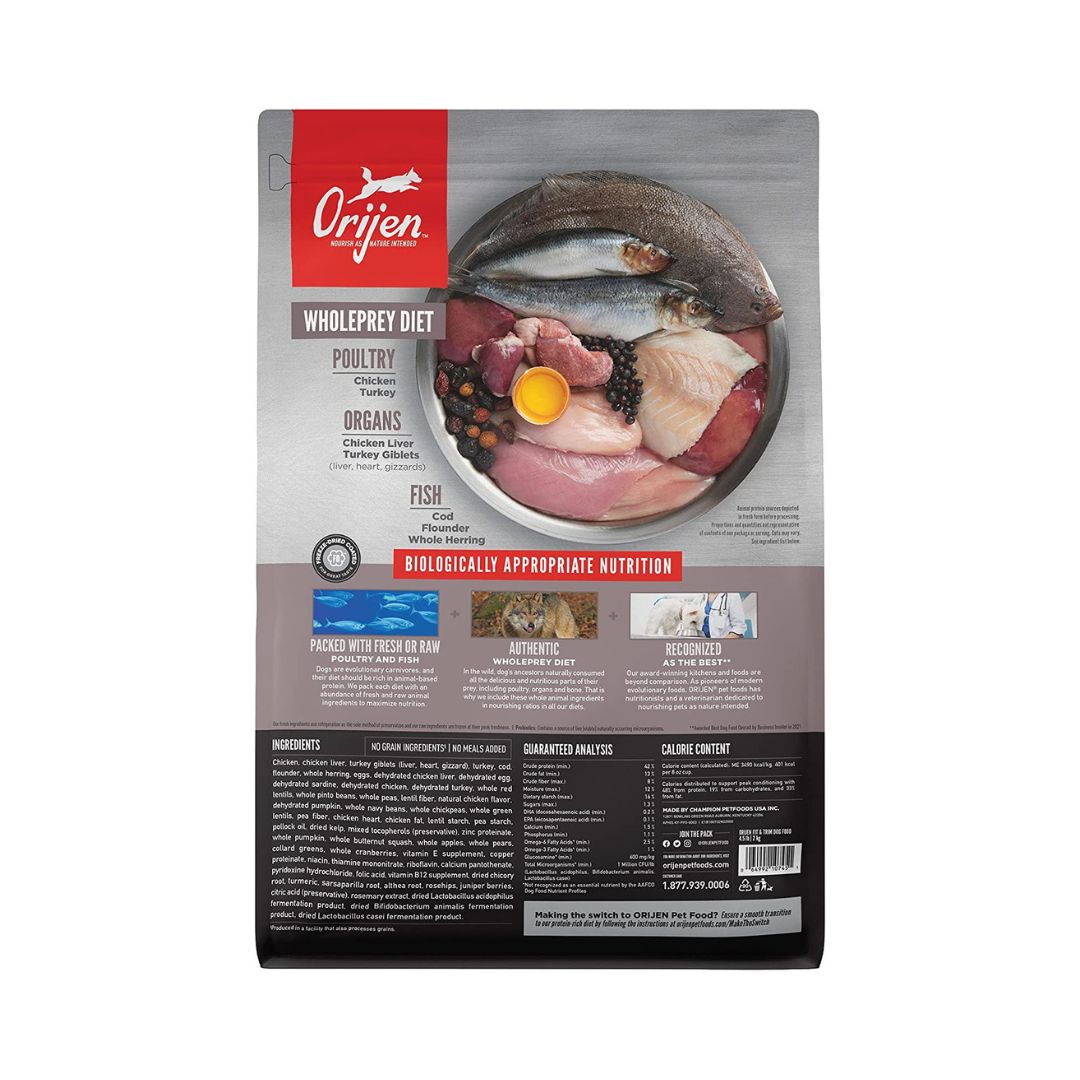 Orijen Fit & Trim Dog Dry Food - ingredients