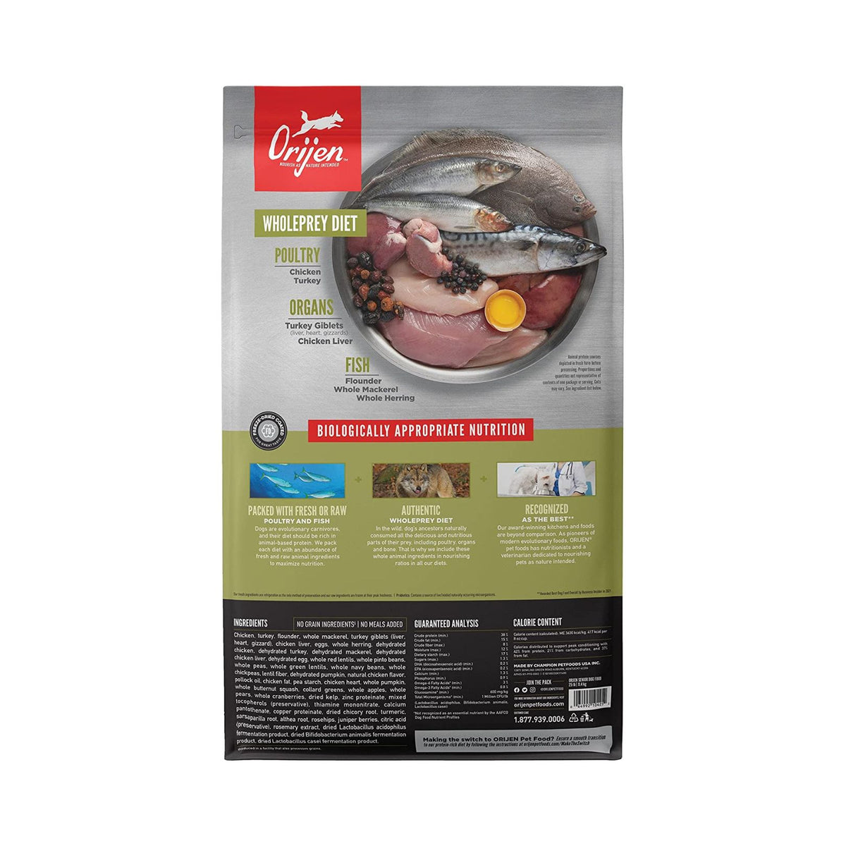 ORIJEN® Senior diet is crafted specifically for your senior dog to help them stay healthy by supporting lean muscle mass and weight maintenance 2.
