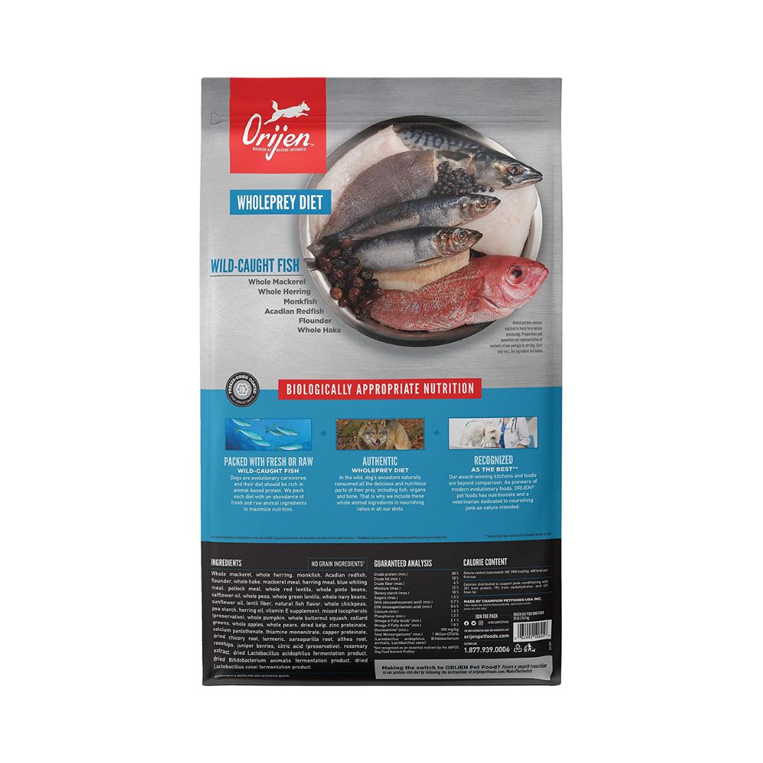 Orijen Six Fish Dog Dry Food Help your dog thrive with the power of protein-rich recipes that provide peak nourishment 2.