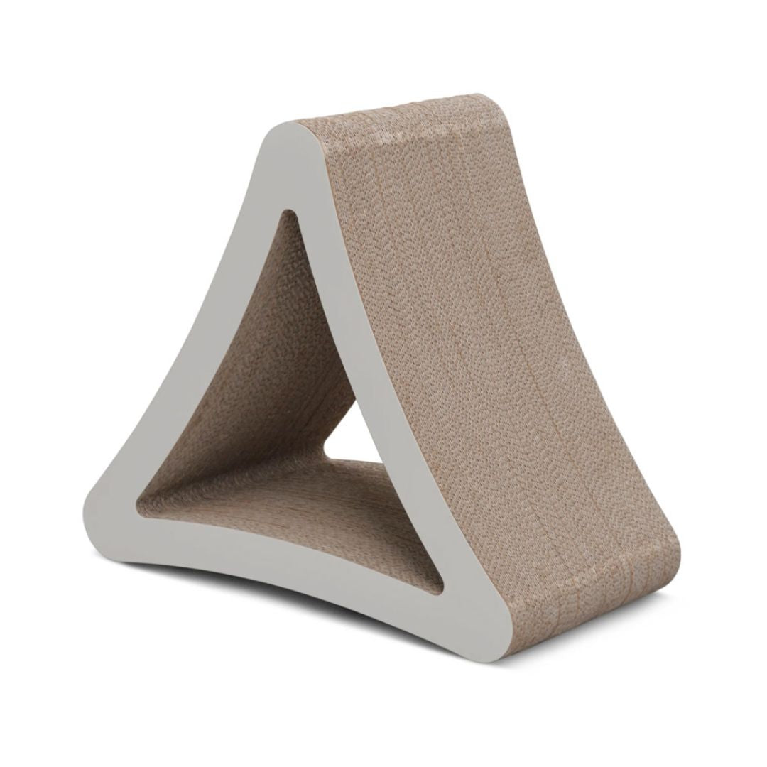 PetFusion’s 3-sided Vertical Cat Scratching Post offers an attractive alternative to cats that prefer both vertical and cardboard scratching.