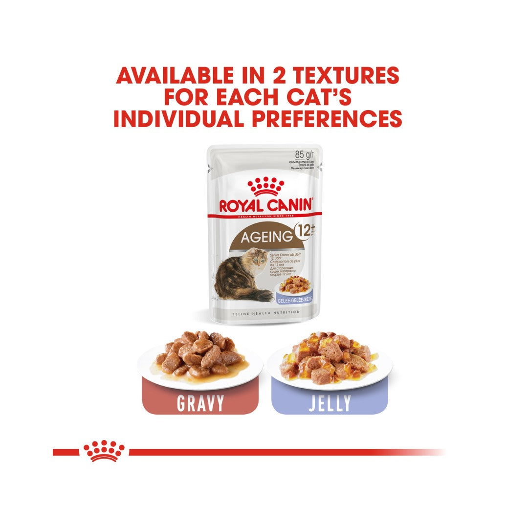Royal Canin Ageing 12+ in Jelly Wet Cat Food - AD