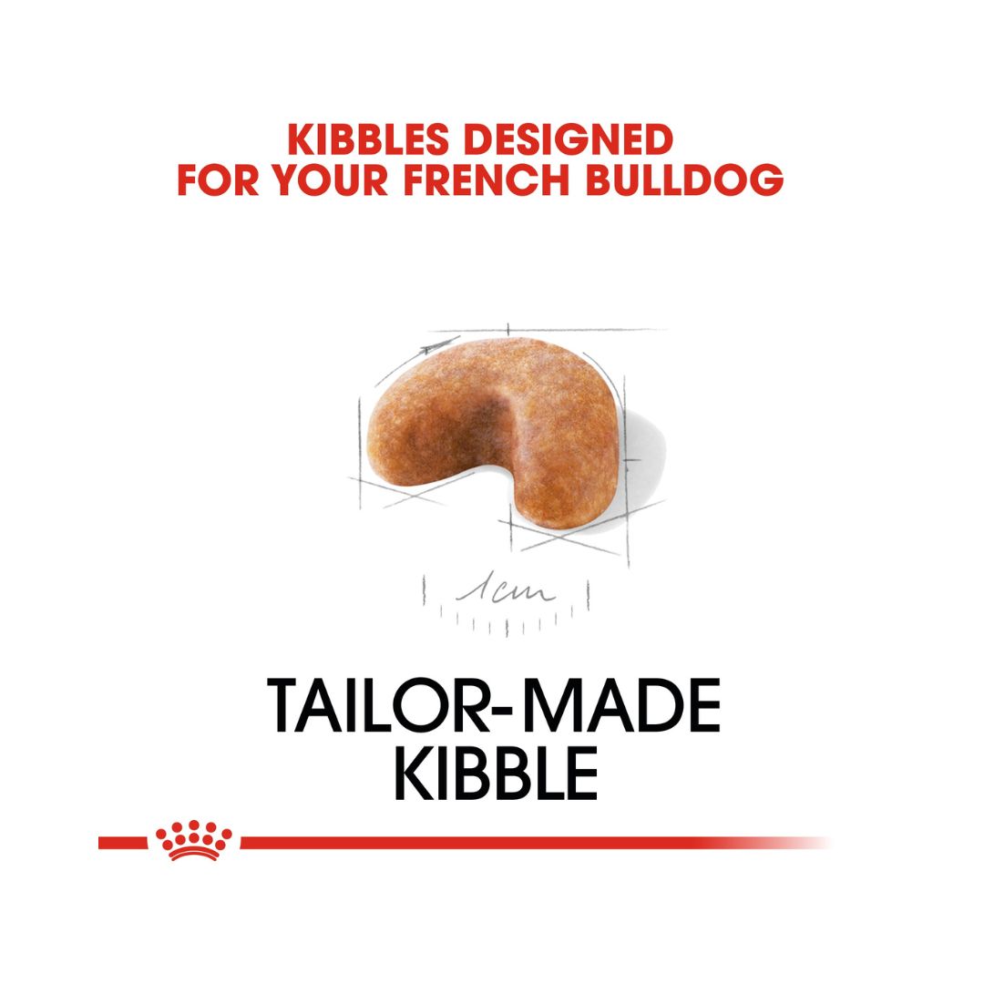 Royal Canin French Bulldog Puppy Dry Food - 3kg Bag - Kibble Size.