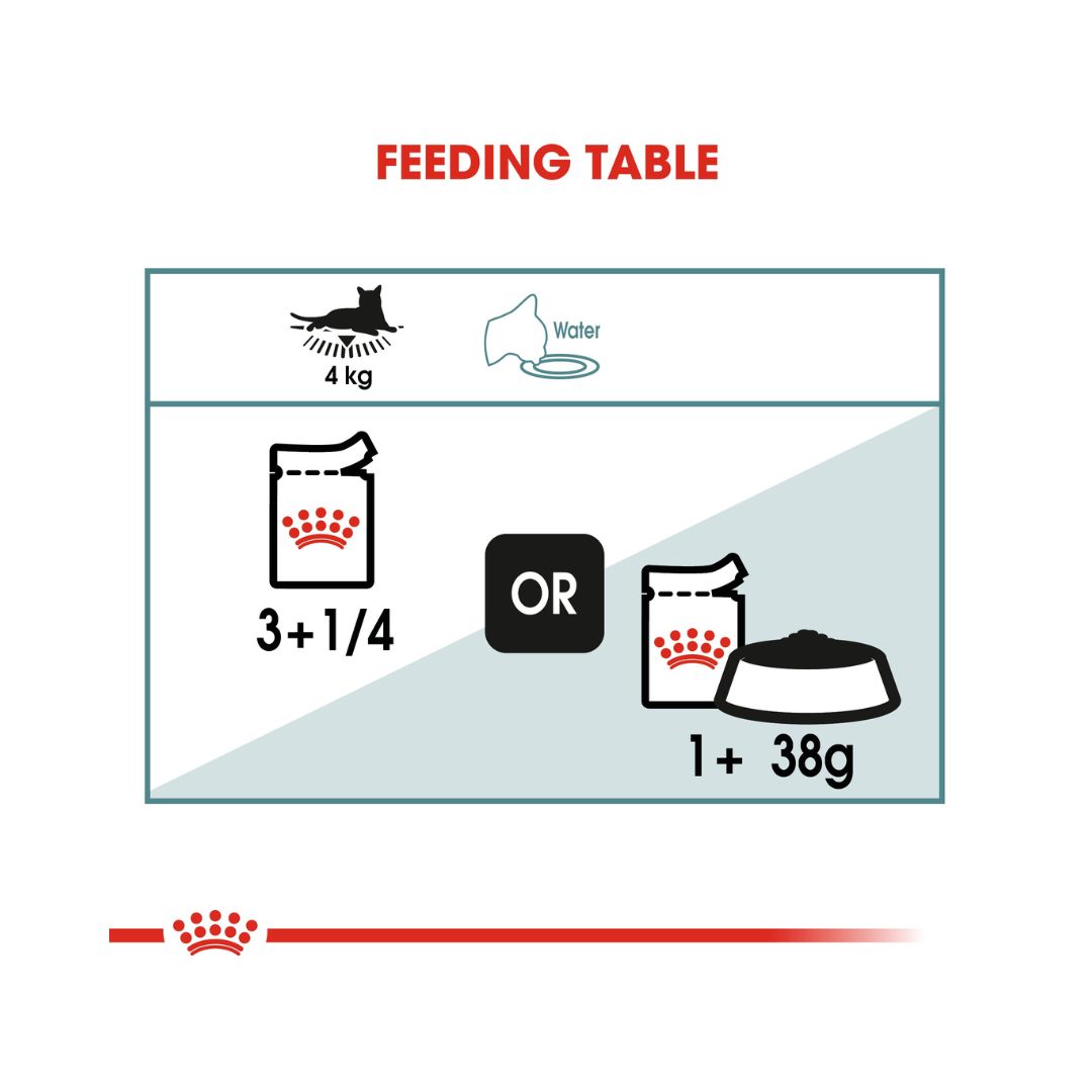 Royal Canin Hairball Gravy Cat Wet Food - Feeding Guide