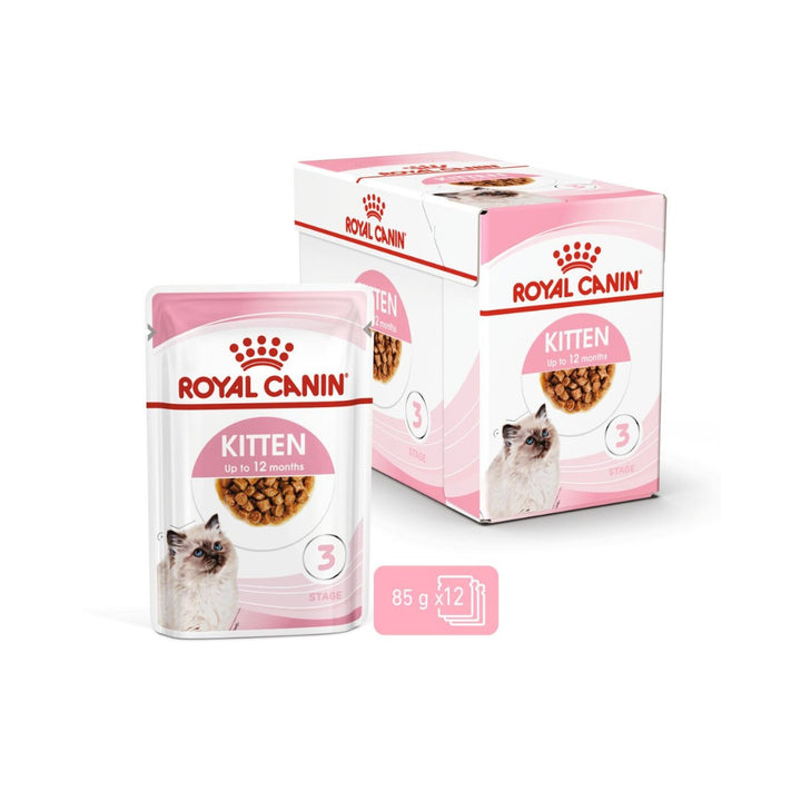 Royal Canin Kitten Gravy Wet Food Complete feed for 3rd age kittens up to 12 months old (thin slices in gravy) 7.