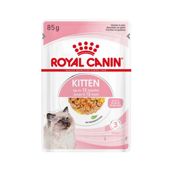 Royal Canin Kitten Jelly Wet Food - Front Pouch 