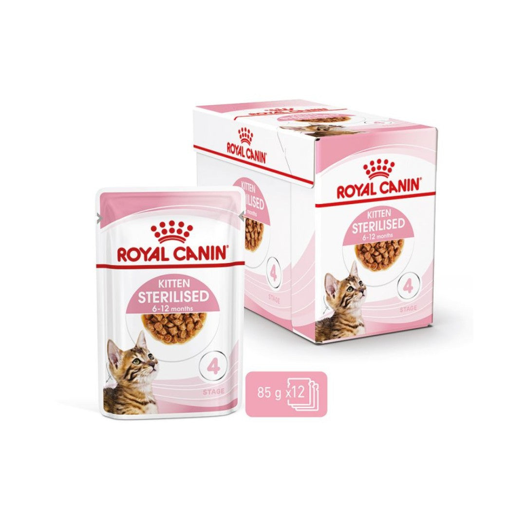 Royal Canin Kitten Sterilised Gravy Wet Food - Full Box