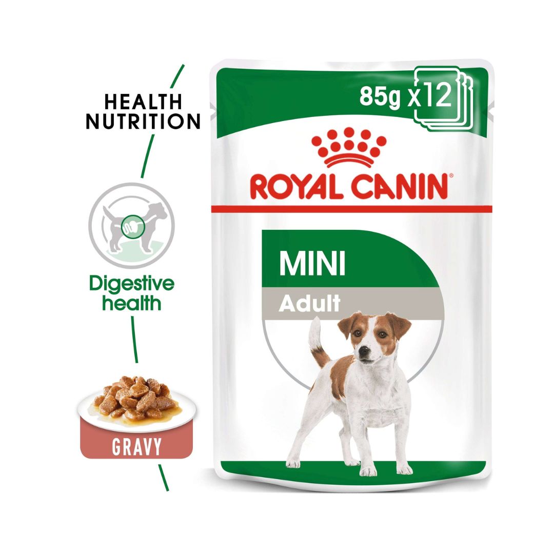 Royal Canin Mini Adult Gravy Wet Dog Food - Wet food for small adult dogs. Health Nutritions
