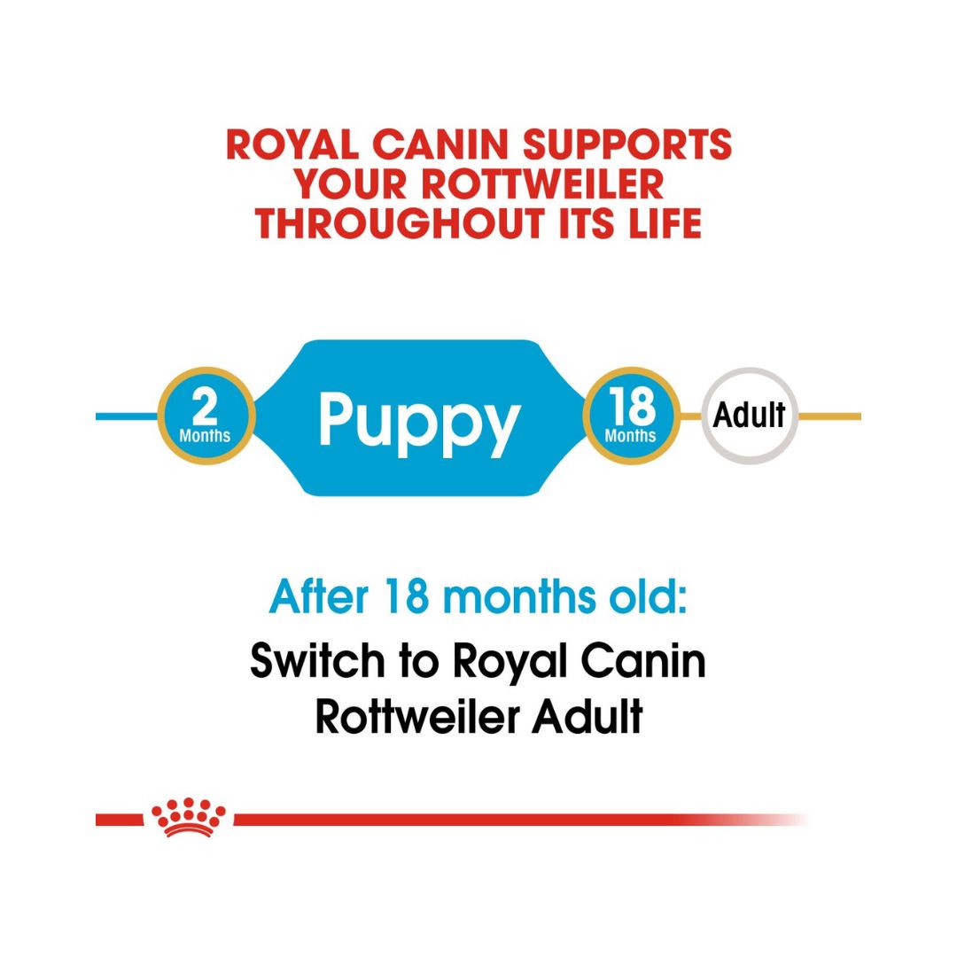 Royal Canin Rottweiler Puppy Dry Food - Size and Age