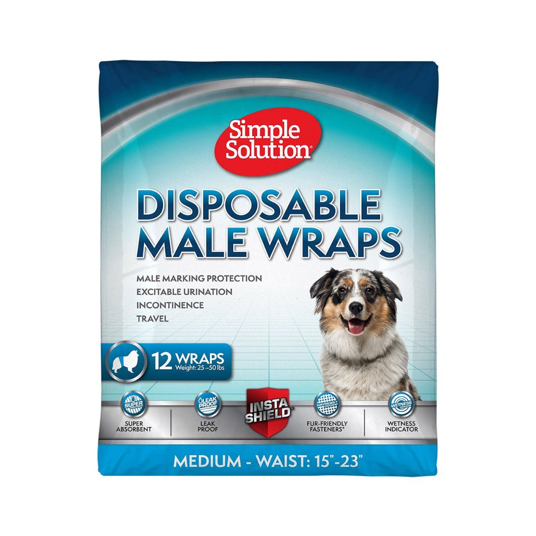 We love our boy dogs, but they can be messy. Simple Solution Disposable Male Wraps will protect your home from pee and restore peace of mind for you and your male dog.