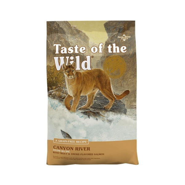 Elevate your cat's dining experience with Taste Of The Wild Canyon River Cat Dry Food—a nutritionally rich formula designed to meet the unique needs of your feline friend at every life stage.