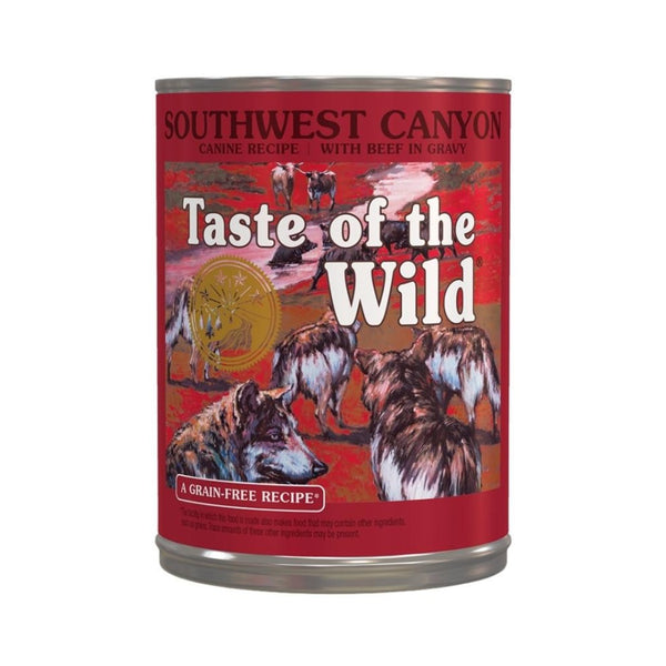 Elevate your dog's dining experience with Taste Of The Wild Southwest Canyon Wild Boar Dog Wet Food – a harmonious blend of flavor and nutrition for a happy and healthy companion.