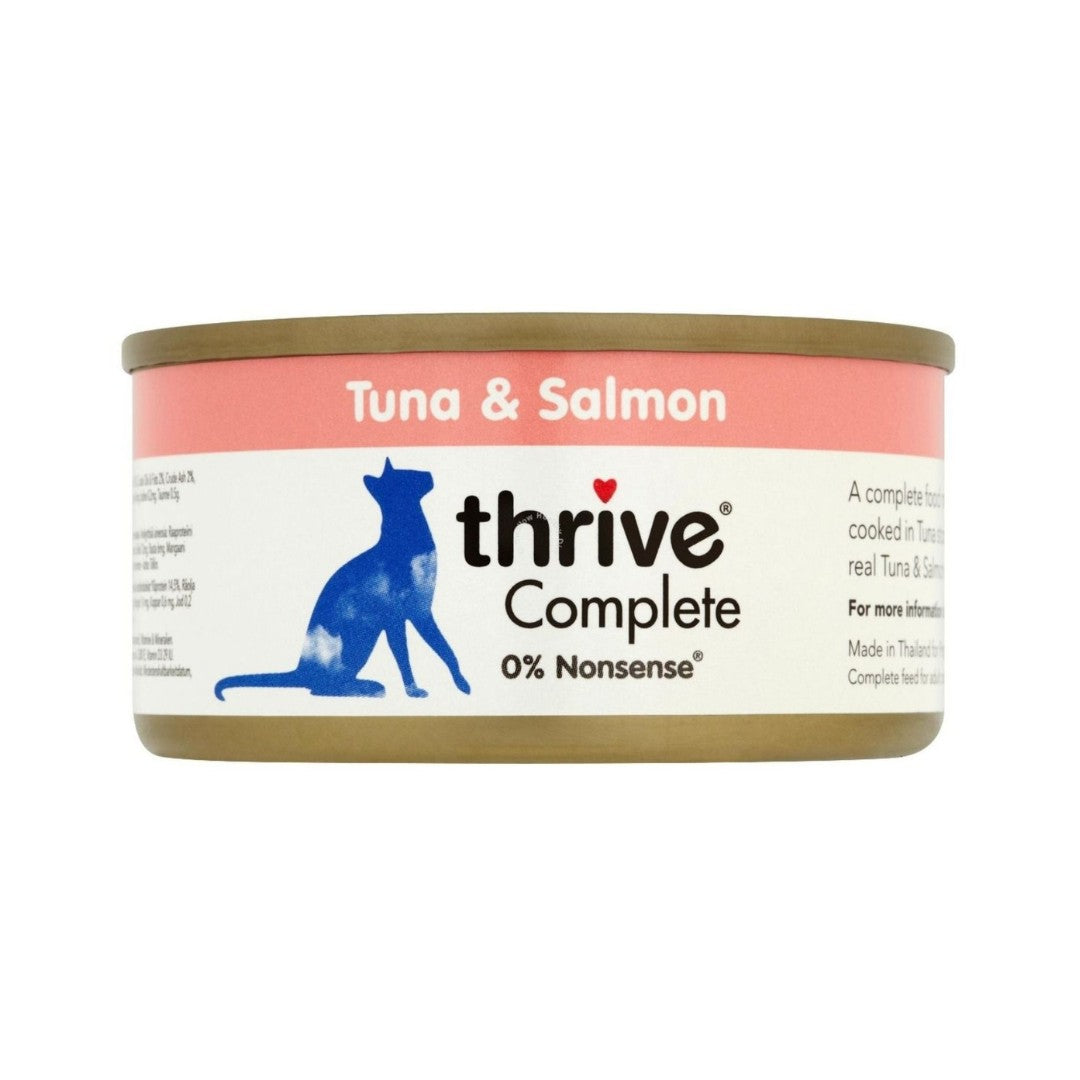 Thrive Complete Tuna & Salmon Cat Wet Food - Premium, natural tuna and salmon cat food for all life stages.