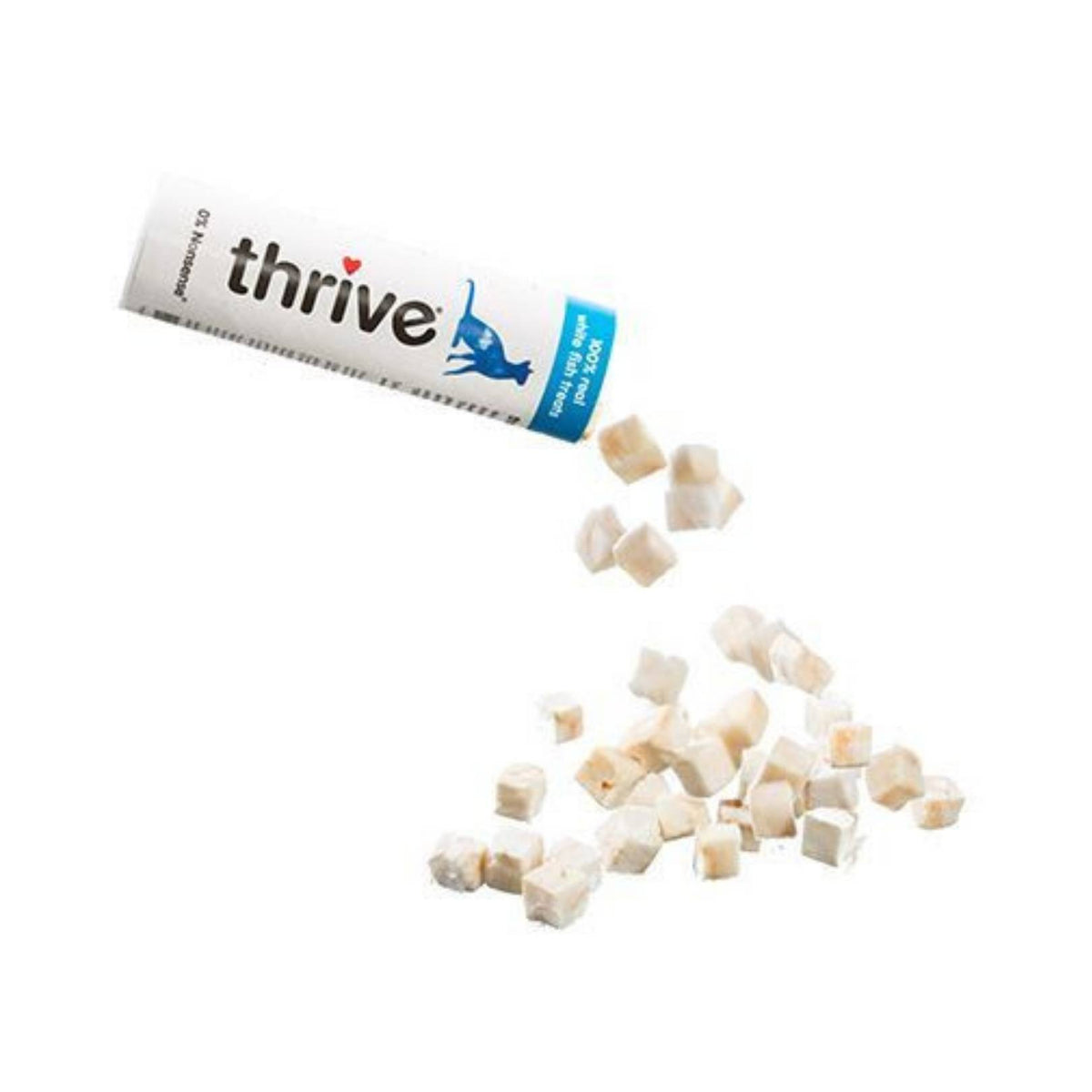 Image: Thrive Kind & Gentle White Fish Dog Treats - Pure Freeze-Dried White Fish Fillet for Dogs- Kibble Size