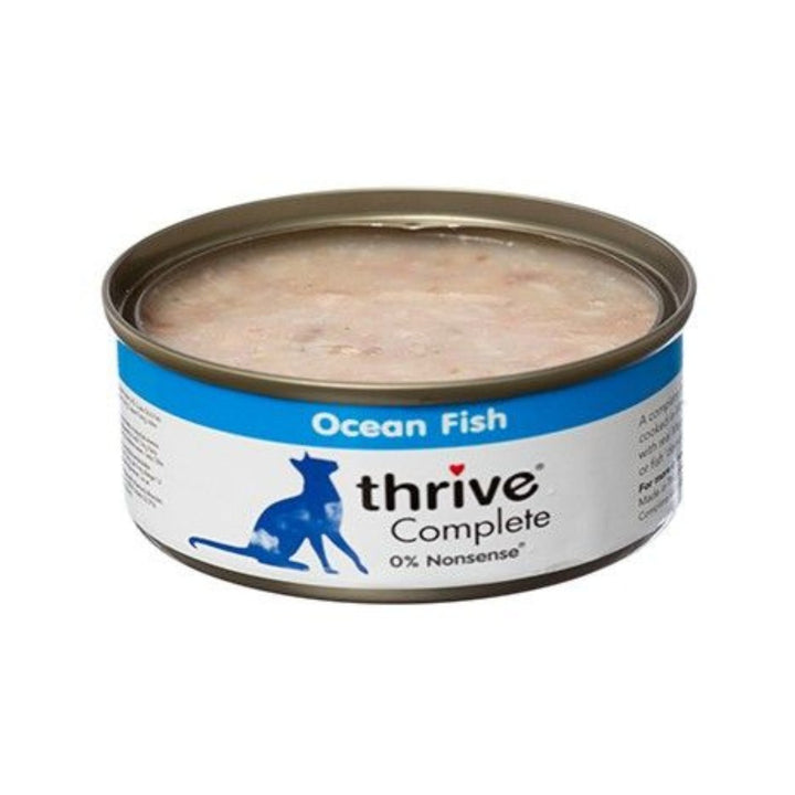 Thrive Ocean Fish Cat Wet Food Made with Mackerel, Whitebait & Shrimp, the only sources of protein 2.