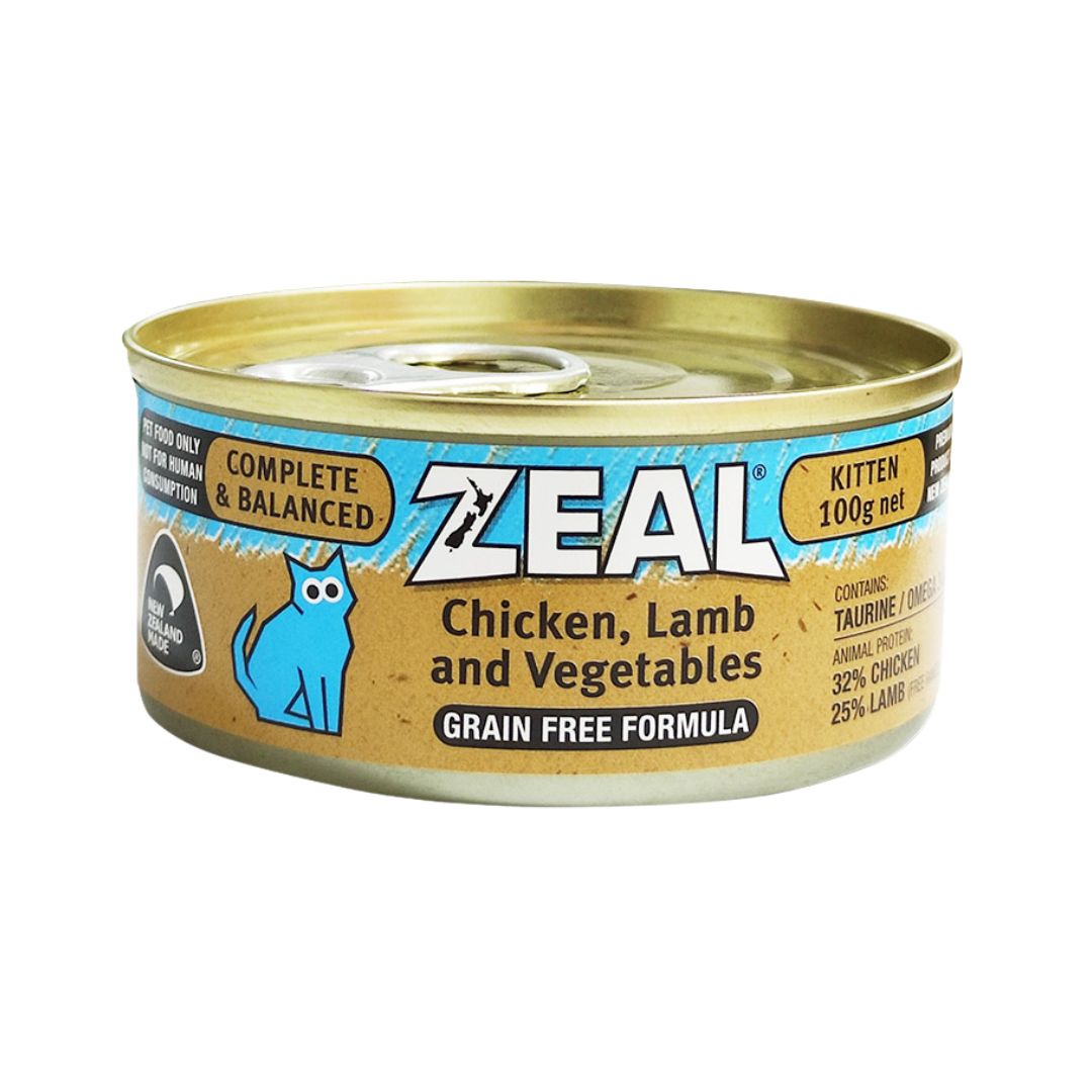 Zeal Chicken, Lamb & Vegetable Canned Kitten Food - front packaging