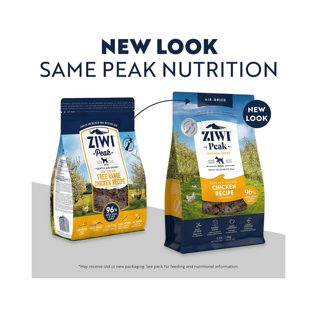 Ziwi Peak Air Dried Chicken Dog Dry Food. It does not only help promote healthy skin and coat, improves digestion, and assists with joint health and mobility - New Look