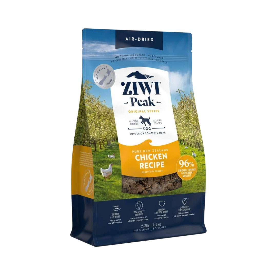 Ziwi Peak Air Dried Chicken Dog Dry Food - Premium Holistic Nutrition, 1kg, 2.5kg, & 4kg
