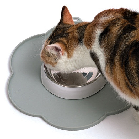 Catit Flower Cat Feeding Mat - Grey - product view 3