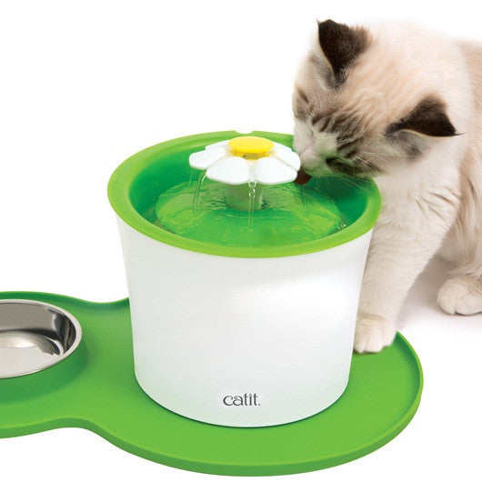 Catit Peanut Cat Feeding Mat - Green - product view 4