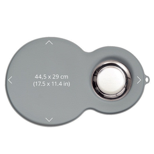 Catit Peanut Cat Feeding Mat - Grey - product view 3